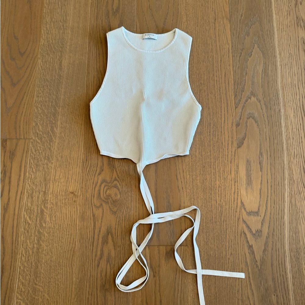 Aritzia Babaton sculpt knit tie top